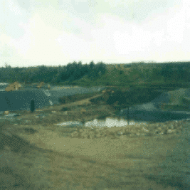 Water recycling on waste dumping site