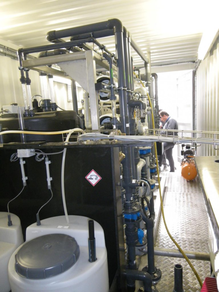 Water reuse in an industrial laundry