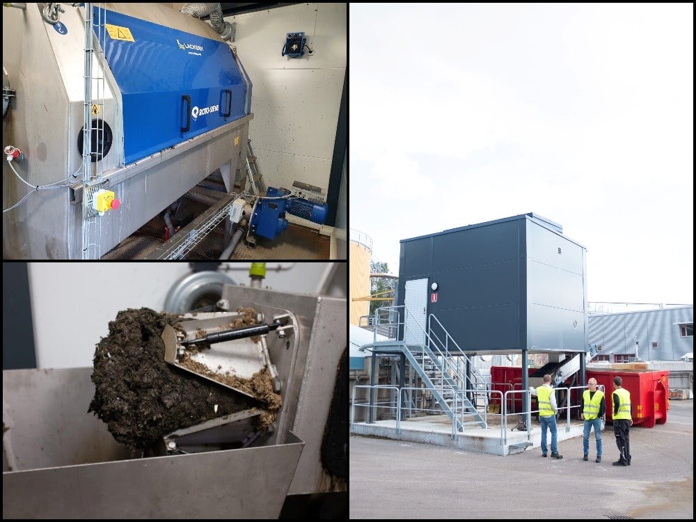 Roto-Sieve Biogas plant -trommelzeef