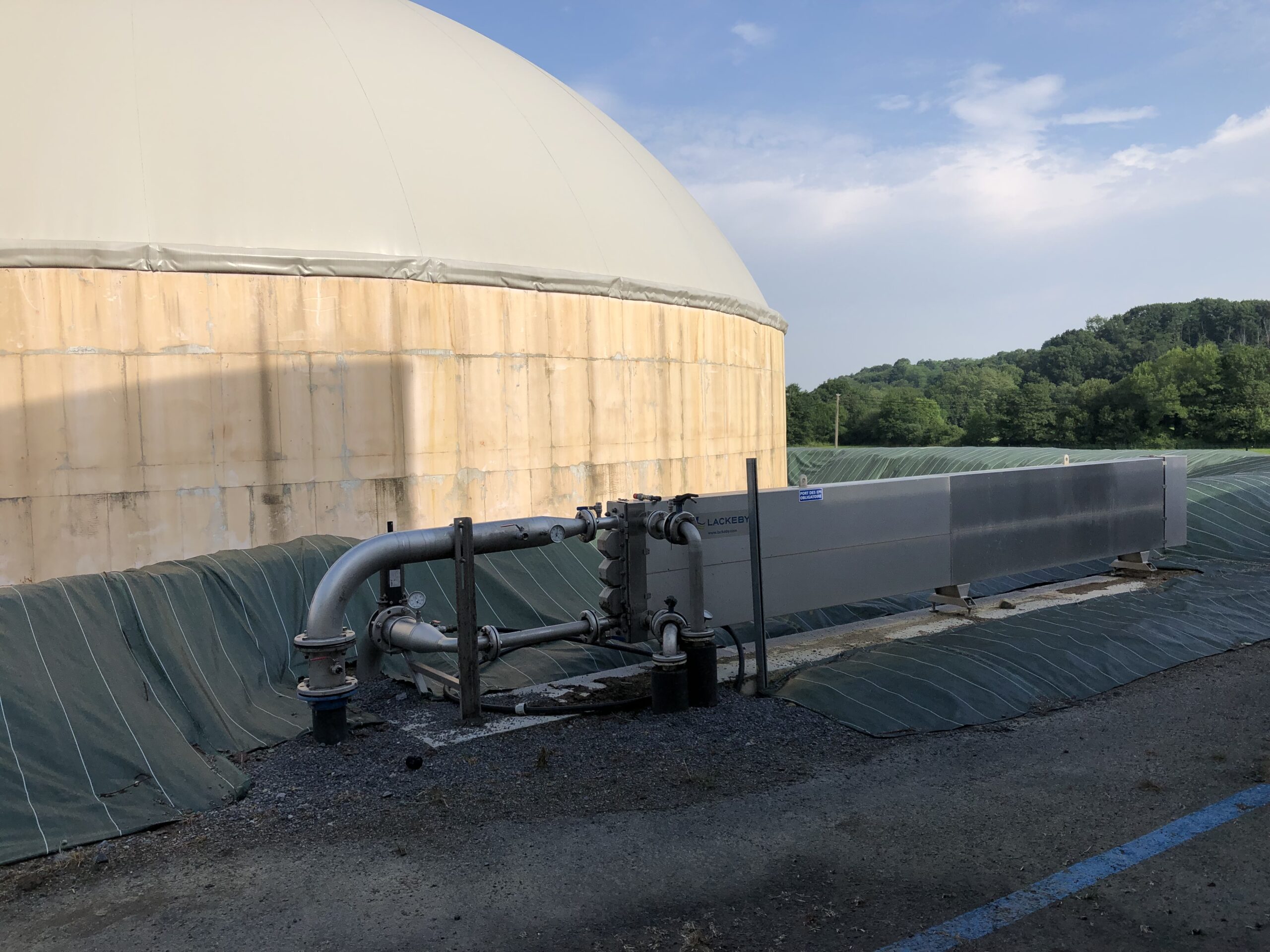 Warmtewisselaar bij biogasproductie in afvalverwerking