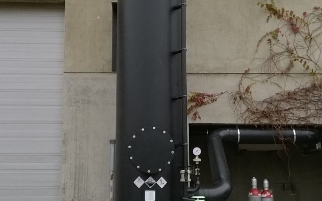 Gaswasser voor ammoniak in labo